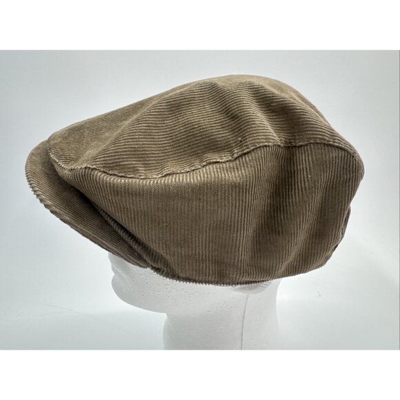 Vintage Kilbeggan Corduroy Hat Newsboy Cabbie Cap Snap Cotton One Size Whiskey - Picture 6 of 9